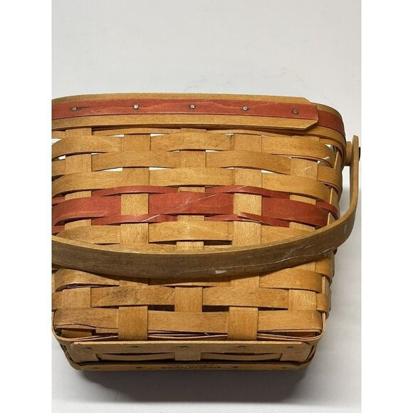 Longaberger Christmas Collection 1989 Edition Red Holiday Memory Basket - Picture 10 of 12
